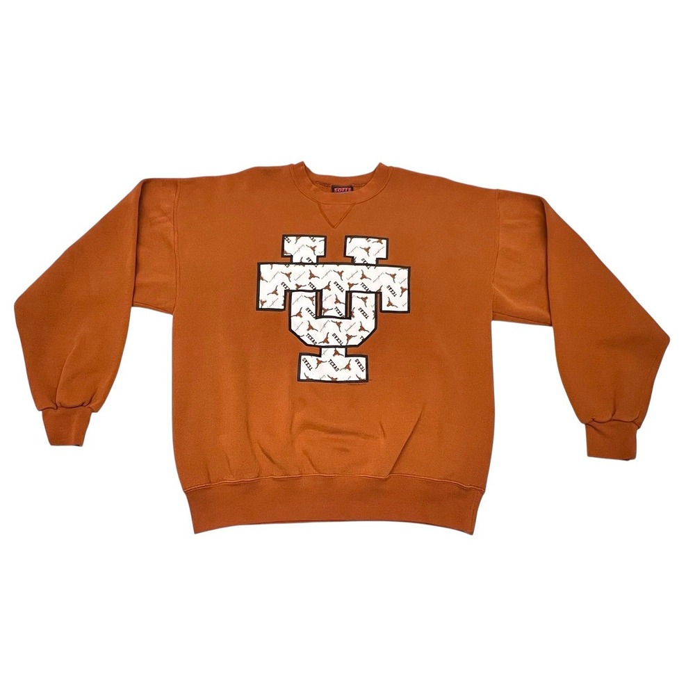 Soffe Texas Longhorns Pullover Sweater Adult Large Texas‎ Orange Made in USA
